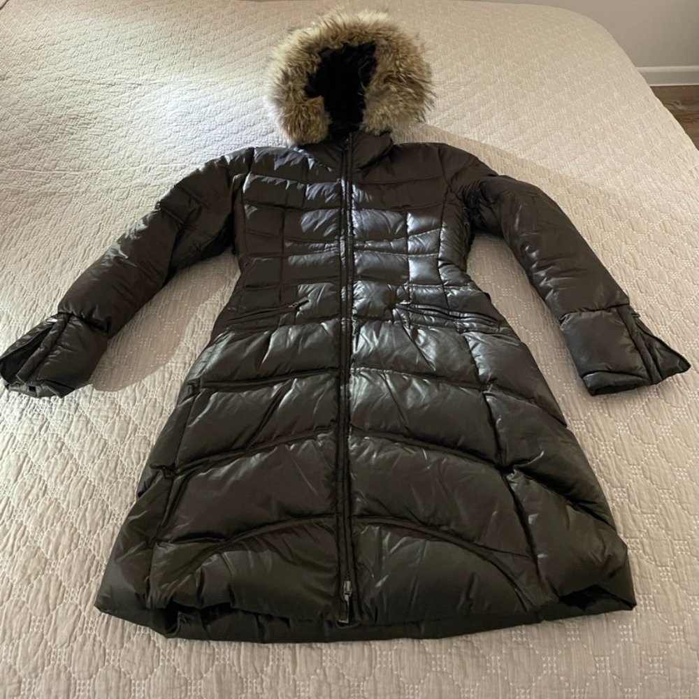 DAWN LEVY- Cloe Fur Hooded Quilted Coat